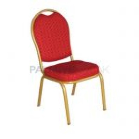 Aluminum Red Fabric Hilton Chair