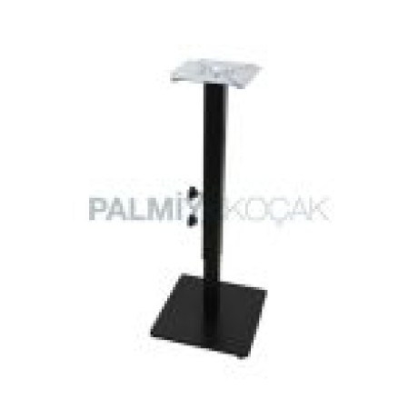 Adjustable Metal Table Leg with Square Base Black