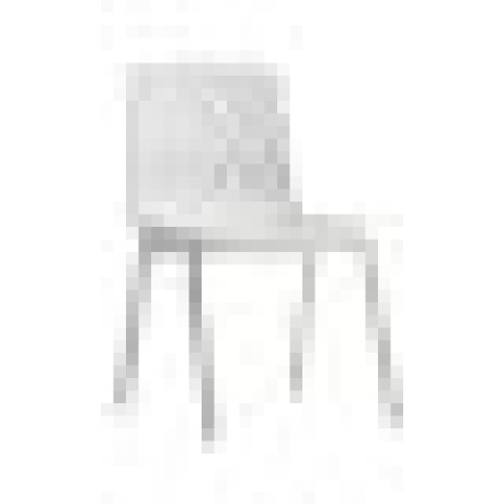 White Plastic Metal Profile Leg Chair