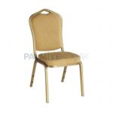 Aluminum Banquet Chair with Cream Upholstery