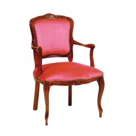 Lukens Footed Carved Classic Armchair Restaurant Chair