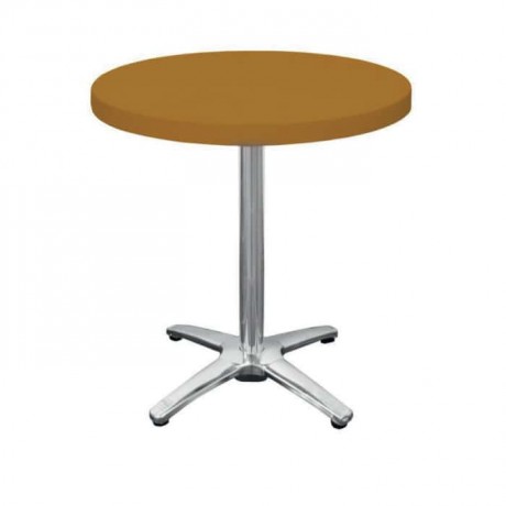 Yellow Plastic Round Cafe Table