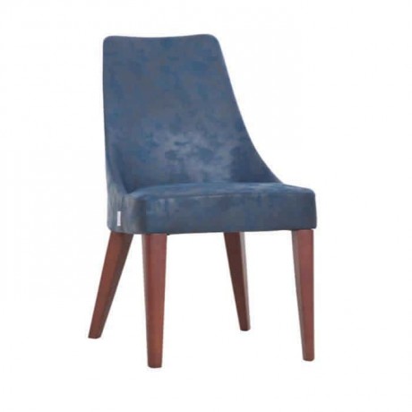 Polyurethane Blue Fabric Cafe Chair